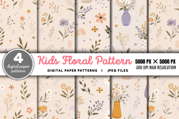 Download Kids Floral Pattern, Kids Flower Pattern - Flower Collection