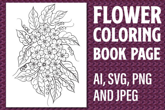 Download Flower Coloring Book Page for KDP - Flower Collection