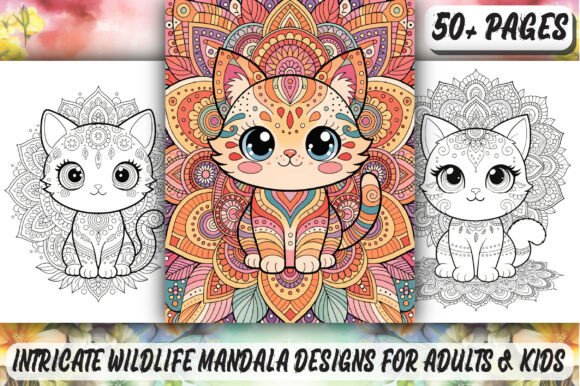 Download Intricate Wildlife Mandala Coloring Page - Premium Resources