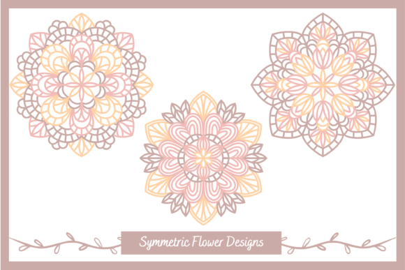 Download Geometric Symmetric Flowers Clipart - Flower Collection