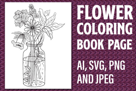 Download Flower Coloring Book Page for KDP - Flower Collection