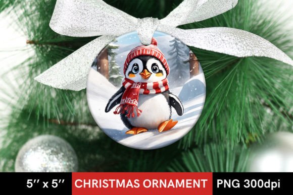 Download Walking Winter Penguin Round Design - Round design Collection