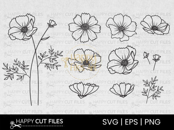 Download Cosmos Flower Svg Element Floral Bouguet - Flower Collection
