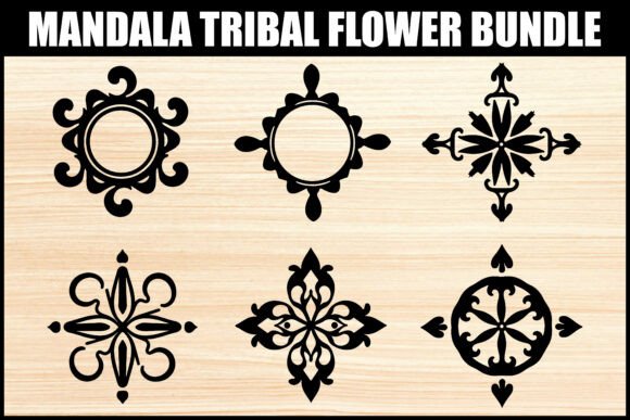 Download Elegant Tribal Mandala Flower Set - Flower Collection