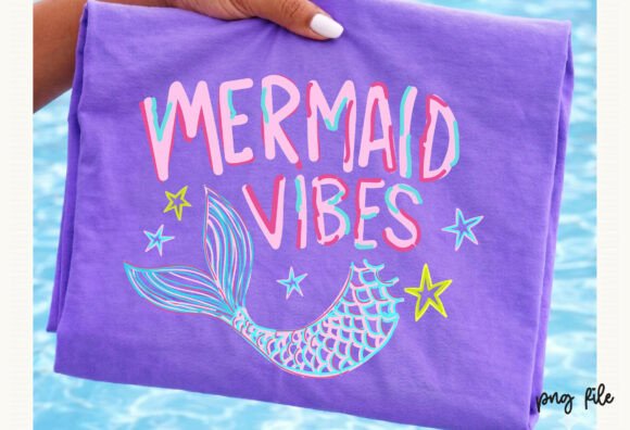 Download Cute Mermaid Vibes SVG Quote T-Shirt Des - Premium Resources