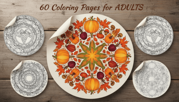 Download 60 Thanksgiving Mandala Coloring Pages - Premium Resources